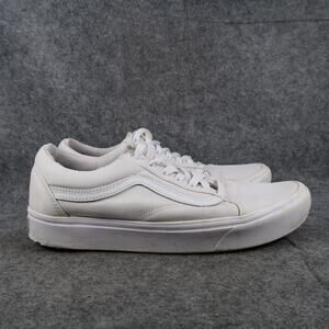 Vans Shoes Mens 10.5 Sneakers Old Skool Casual Skate White Lace Up Comfy Cush